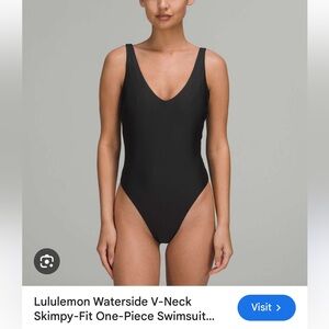 Lululemon Waterside V-Neck Skimpy-Fit One-Piece Swimsuit. Size 6